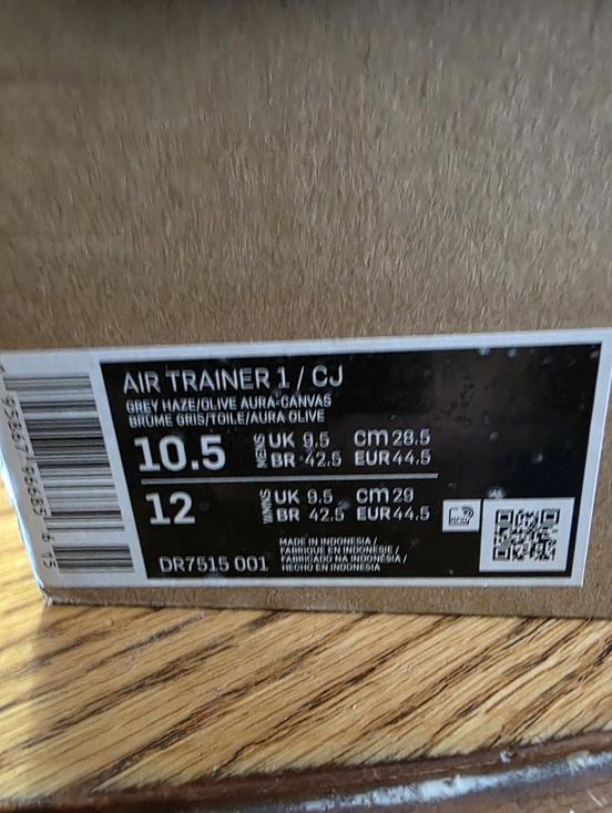 Nike Air Trainer 1/CJ Size 10.5m High-Top Sneakers in Light Blue and Green main image 7